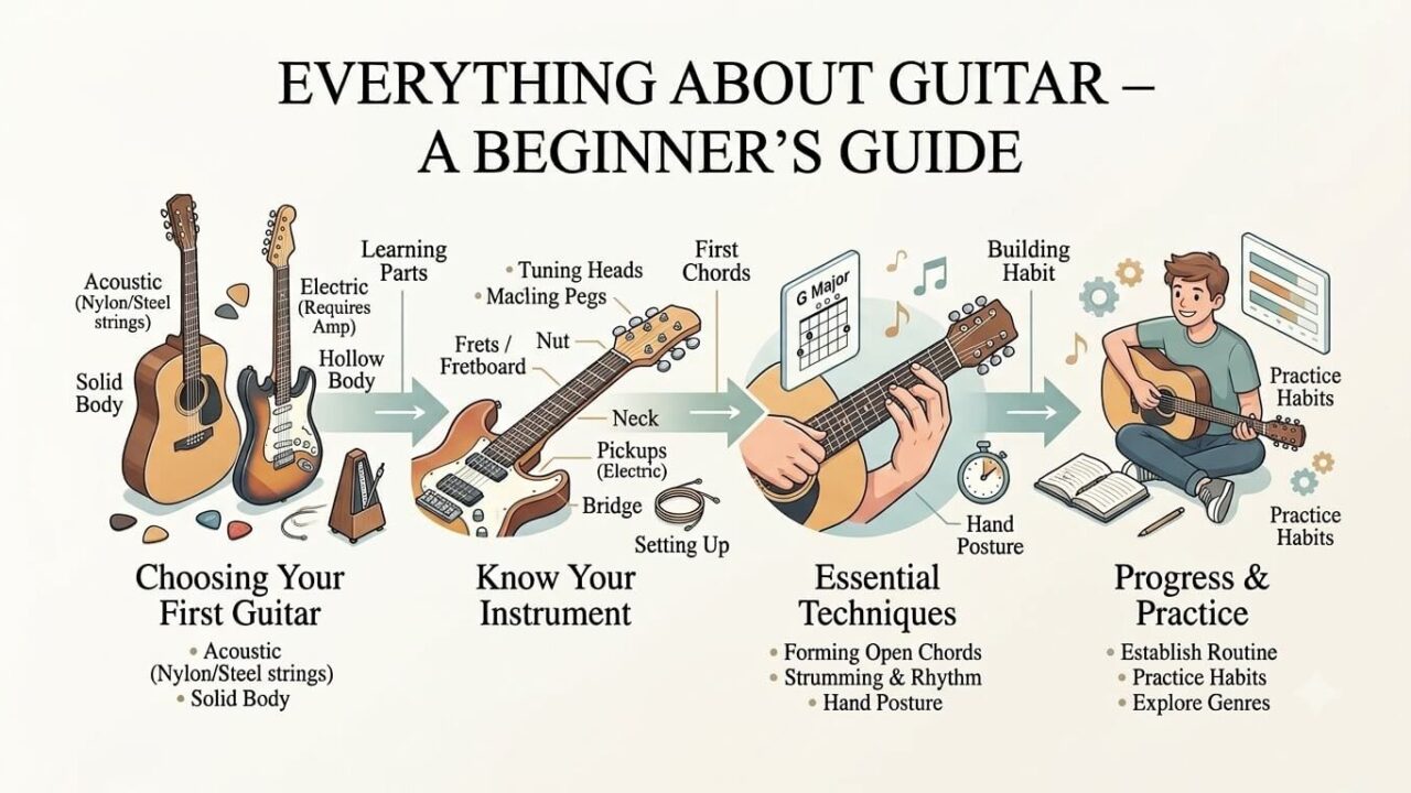 Everything about Guitar in a beginner