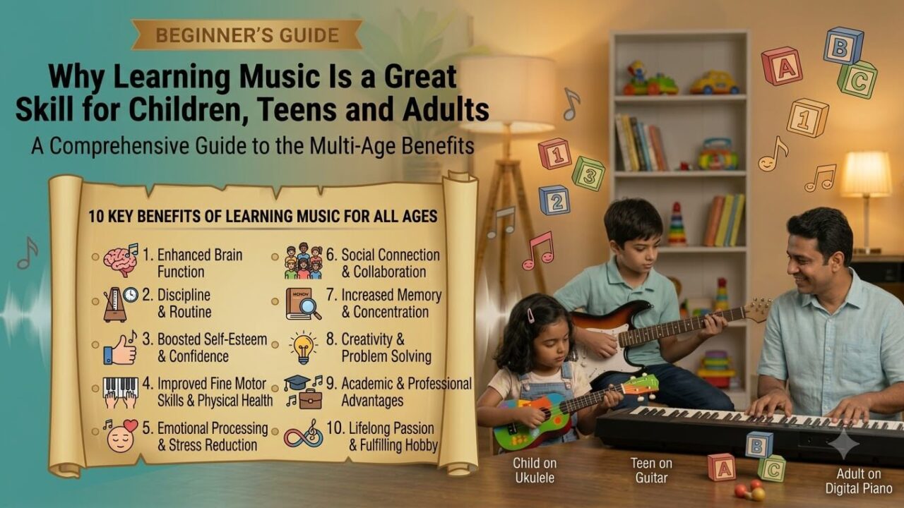 Why Learning Music Is a Great Skill for Children, Teens and Adults